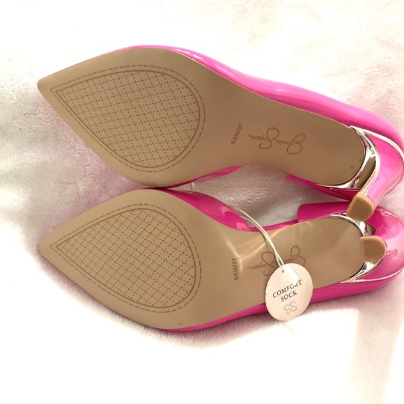 Hot Pink Patent D’Orsay Pointed Toe Heels Stiletto Barbiecore Sz 6.5 - Picture 12 of 15